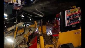 అన్నమయ్య జిల్లా : ఆటో, ప్రైవేట్ బస్సు ఢీ.. నలుగురు మృతి