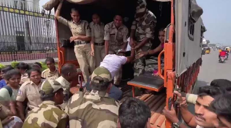 Battalion police protest in Telangana. DGP warns