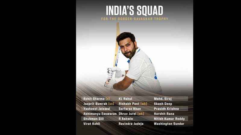 India announce their squad