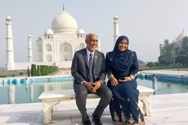 Maldives President Mohamed Muizzu and his wife Sajidha Mohamed visit Taj Mahal in Agra