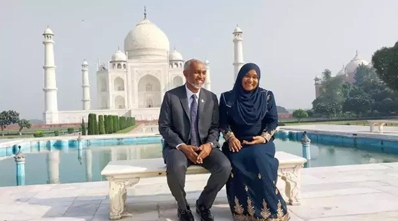 Maldives President Mohamed Muizzu and his wife Sajidha Mohamed visit Taj Mahal in Agra