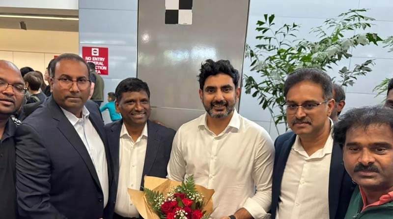 Minister Nara Lokesh who went on a visit to America