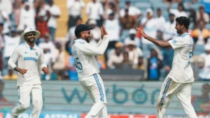 సుందర్‌కు ఏడు వికెట్లు.. న్యూజిలాండ్ 259 ఆలౌట్