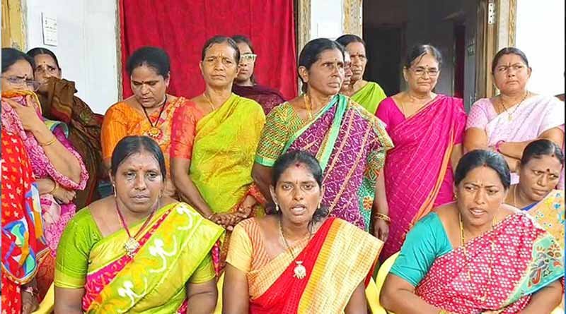 tiruvuru women protest agai