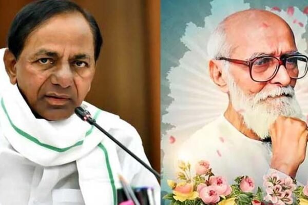 KCR pays tribute to Kaloji Narayana Rao his death anniversary