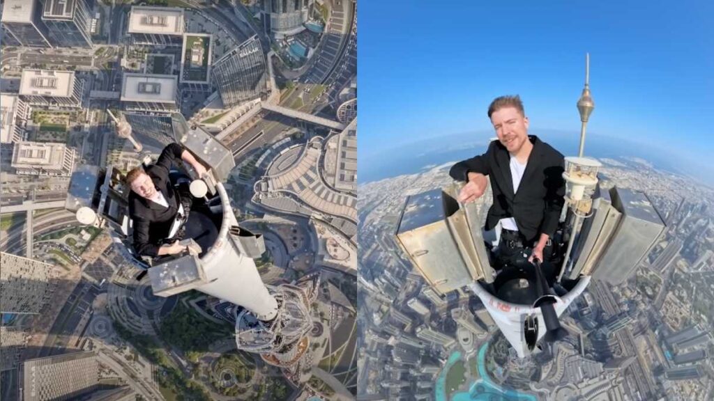 మిస్టర్‌బీస్ట్‌ యొక్క అద్భుతమైన సాహసం: బూర్జ్ ఖలీఫా పైకి ఎక్కడం