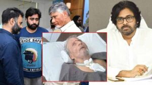 తమ్ముడి కుమారులను పట్టుకొని ఓదార్చిన చంద్రబాబు