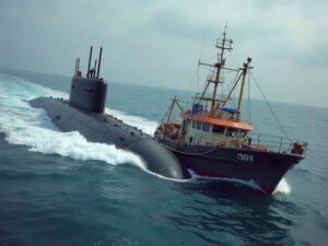 గోవా తీరంలో భారత నావీ జలాంతర్గామి, మత్స్య బోటుతో ఢీకొన్న ప్రమాదం