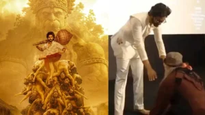 హనుమాన్ హీరోకు పెద్దాయన పాదాభివందనం ..