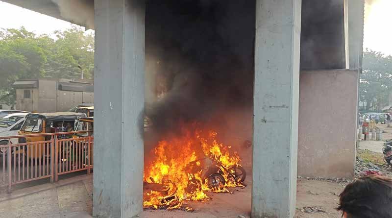 Fire accident at Malakpet m