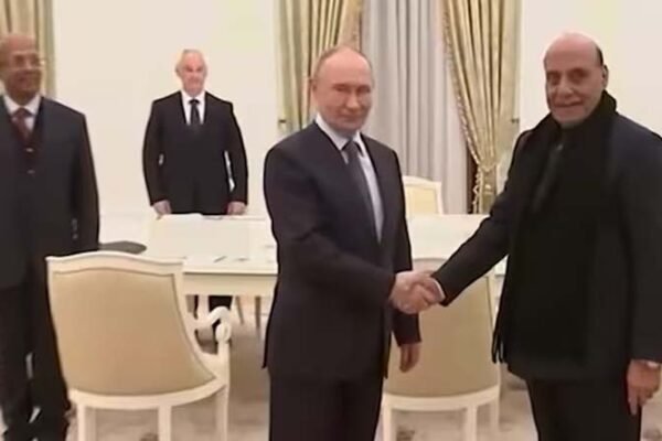 Rajnath Singh high level meeting with Russian President Putin