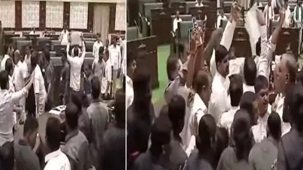 శాసన సభ నుంచి బీఆర్‌ఎస్‌ సభ్యుల వాకౌట్‌