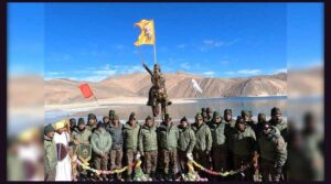 భారత్-చైనా సరిహద్దులో ఛత్రపతి శివాజీ విగ్రహం