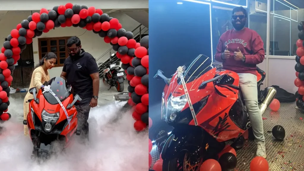 భార్య చేతుల మీదుగా కొత్త బైక్ స్టార్ట్ చేయించిన హర్ష.. ఎన్ని లక్షలో తెలుసా?