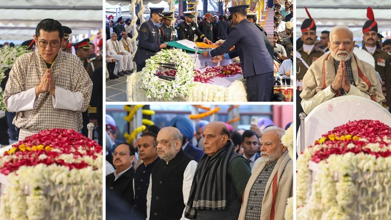 మాజీ ప్ర‌ధాని మ‌న్మోహ‌న్ సింగ్‌కు ఘ‌న నివాళులు (ఫొటోలు)