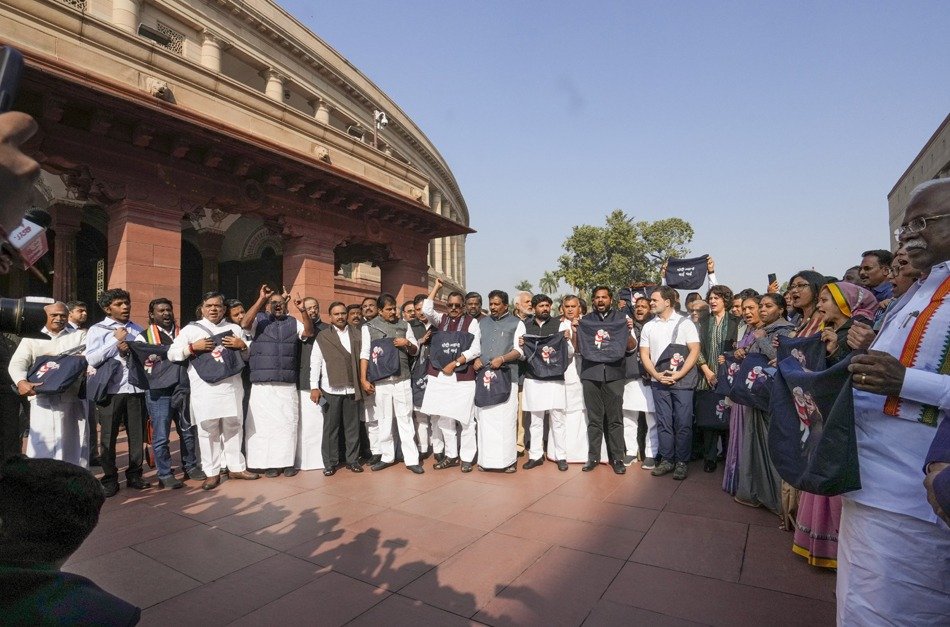 Winter session of Parliament: Opposition's protest