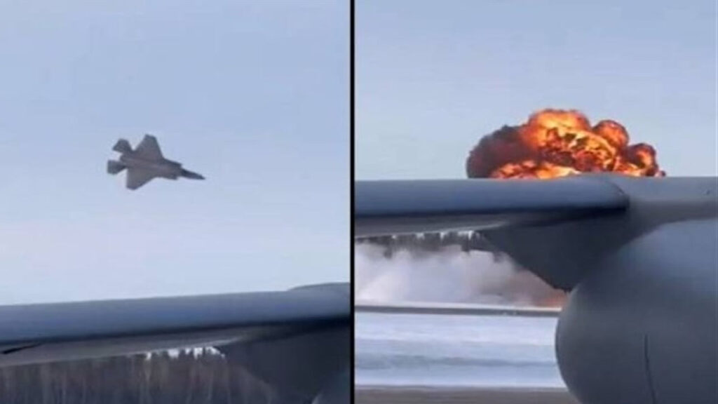 కుప్ప‌కూలి.. పేలిన ఎఫ్‌-35 యుద్ధ విమానం..