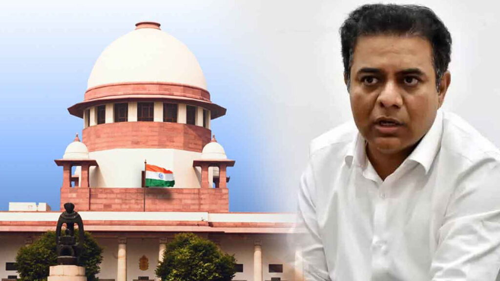 తెలంగాణ ఎమ్మెల్యేల అనర్హత కేసు.. సుప్రీంకు కేటీఆర్