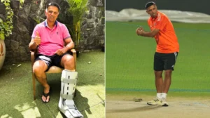 చేతి కర్రతో నడుస్తున్న రాహుల్ ద్రావిడ్ అసలు ఏమైంది!