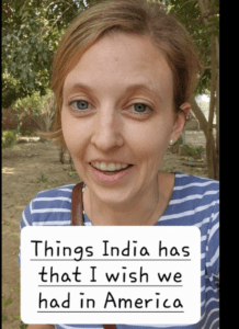 భారత్ సౌకర్యాలపై ఆకర్షితురాలైన అమెరికా యువతి