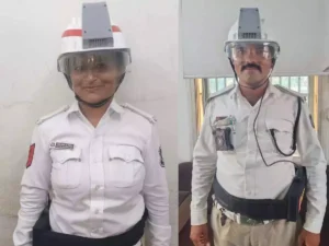 గుజరాత్‌లో ట్రాఫిక్ పోలీసులకు ఏసీ హెల్మెట్లు