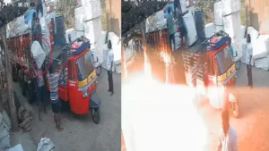 బ్లాస్ట్ అయినా పార్సల్ ఐదుగురికి గాయాలు