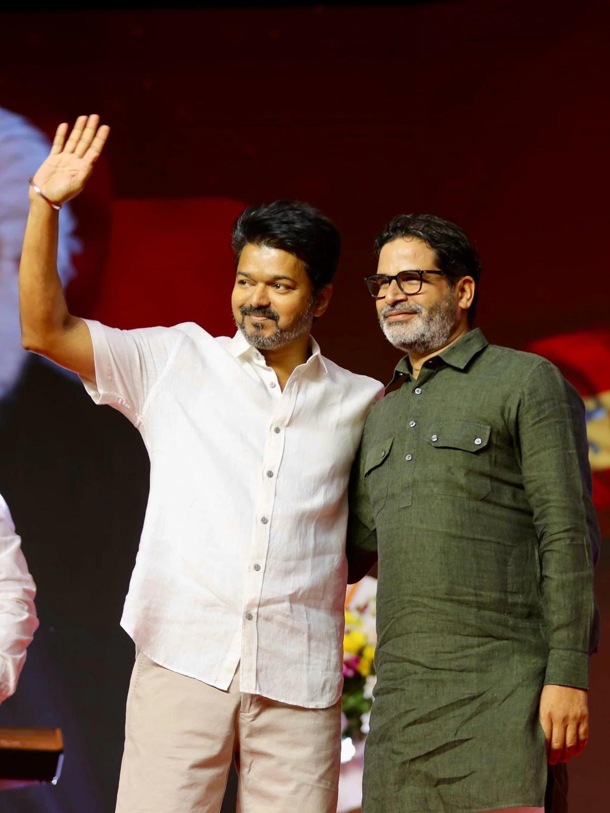 vijay and prashant kishor were seen sharing the stage at tvks first year anniversary celebrations 264225903 3x4