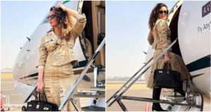 న్యూస్ పేపర్ ప్రింటెడ్ డ్రెస్‌లో కరీనా