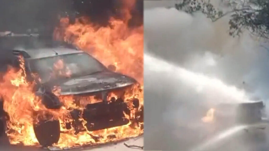 Fire : తిరుమల ఘాట్ రోడ్డులో అగ్నికి ఆహుతైన కారు