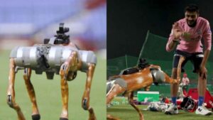 ఐపీఎల్ స్టేడియంలో రోబో డాగ్ హల్‌చల్.. వీడియో వైరల్