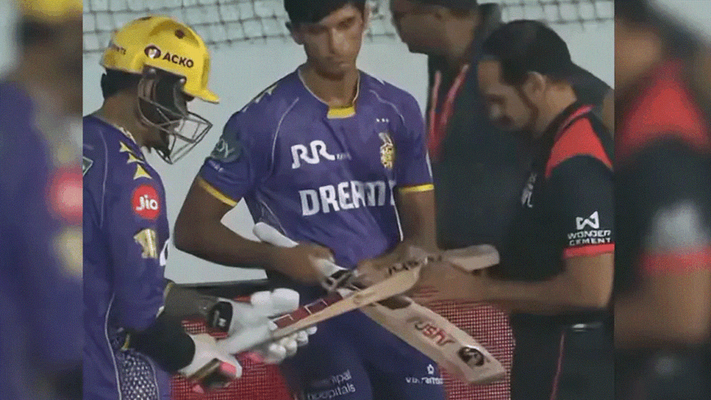 IPL 2025: బ్యాట్ టెస్టులో దొరికిన సునిల్ న‌రైన్‌ ,అన్రిచ్ నోర్జా