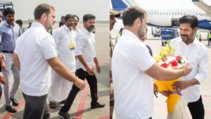 భారత్ సమ్మిట్‌కి వచ్చిన రాహుల్.. స్వాగతం పలికిన రేవంత్ రెడ్డి