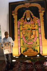 ‘ఒరిగామి’ కళాకృతిలో శ్రీ వేంకటేశ్వరుడు