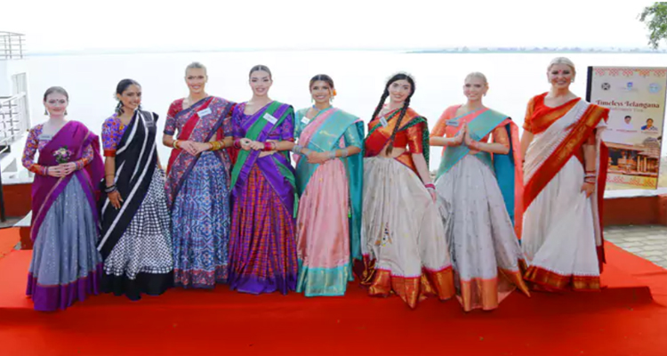 Miss World 2025 చీరకట్టులో ప్రపంచ సుందరీమణుల సందడి!
