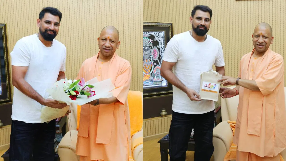 యూపీ సీఎం యోగి ఆదిత్యనాథ్‌ను క‌లిసిన క్రికెట‌ర్ ష‌మీ