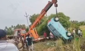 అన్నమయ్యలో ఘోర ప్రమాదం బావిలోకి దూసుకుపోయిన కారు, ముగ్గురు మృతి