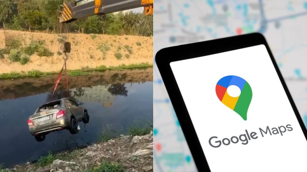 Google map: చెరువులోకి నడిపిన గూగుల్ మ్యాప్..ముగ్గురి పరిస్థితి సీరియస్