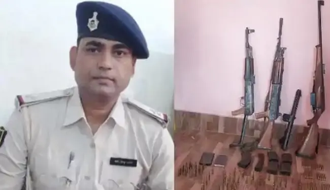 Bihar: సస్పెండ్ అయిన బిహార్​ పోలీస్​ ఇంట్లో భారీ ఆయుధాలు