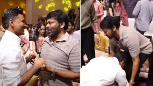 చిరంజీవి కాళ్లు మొక్కిన ధనుష్