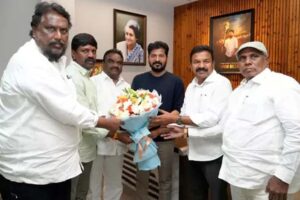 రేవంత్ రెడ్డిని కలిసిన ఎస్సీ మాదిగ సామాజికవర్గ ఎమ్మెల్యేలు