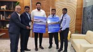 విమాన స‌ర్వీసుల షెడ్యూల్ పోస్టర్‌ను విడుదల చేసిన మంత్రి టి.జి.భ‌ర‌త్