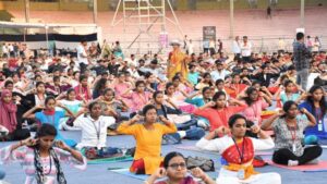 గచ్చిబౌలి స్టేడియంలో యోగా డే వేడుకలు
