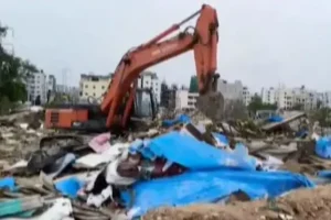 మాదాపూర్ సున్నం చెరువు ఆక్రమణలపై హైడ్రా కొరడా