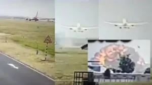 బయల్దేరిన 32 సెకన్లలోనే కుప్పకూలిన విమానం.. వీడియో ఇదిగో