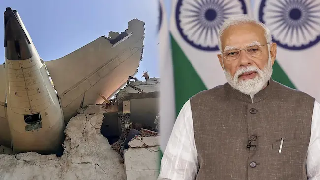 Ahmedabad : విమాన ప్రమాద ప్రాంతాన్ని పరిశీలించిన ప్రధాని మోడీ