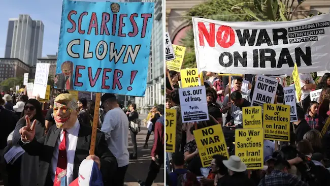  Iran-Israel : అమెరికా నగరాల్లో యుద్దానికి వ్యతిరేకంగా నిరసనలు 