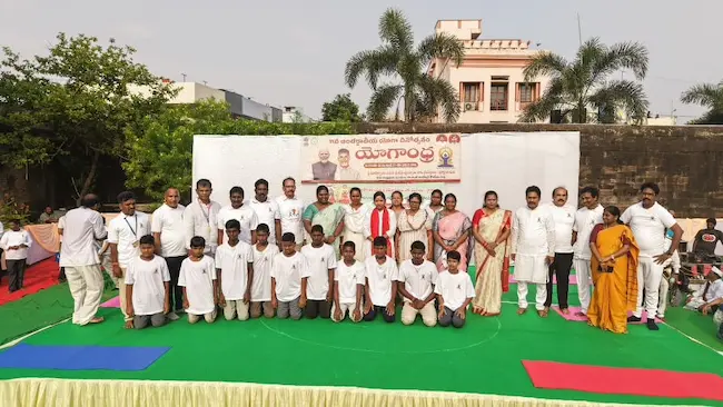 Yoga: ద్రాక్షారామ భీమేశ్వరుని సన్నిధిలో జిల్లా స్థాయి యోగా ఉత్సవం