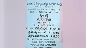 ఏపీలో మహిళ ఉచిత బస్సు టికెట్ చూశారా