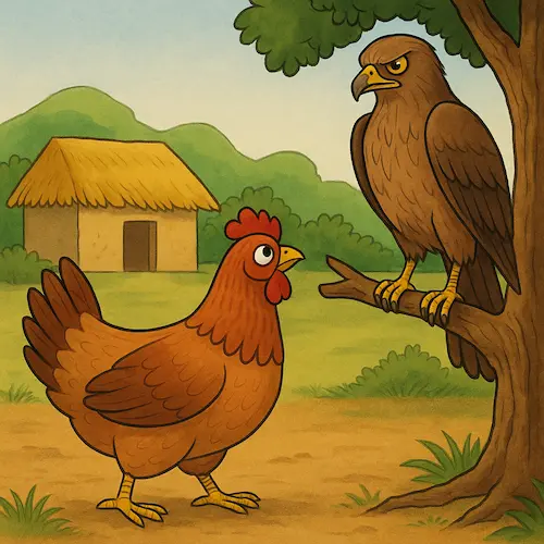 The Hen and the Kite’s Feud:కోడి గద్ద వైరం