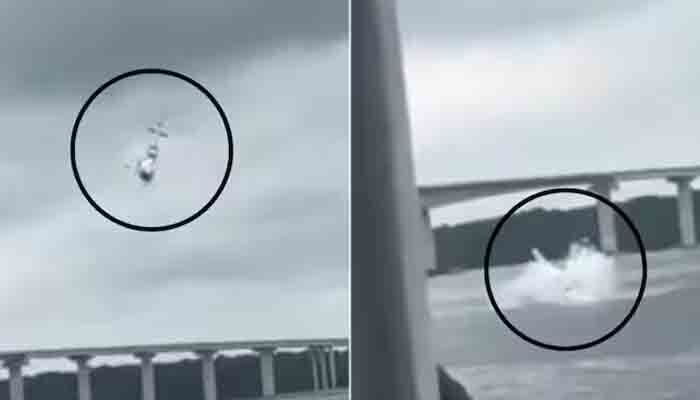 Helicopter Crash: Police helicopter crashes into river